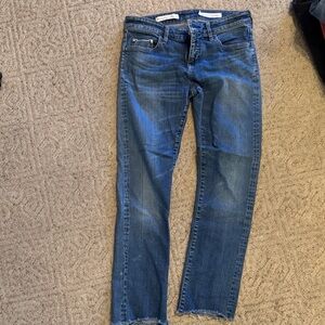 Pilcro Dark Blue Straight Leg Women's Jeans